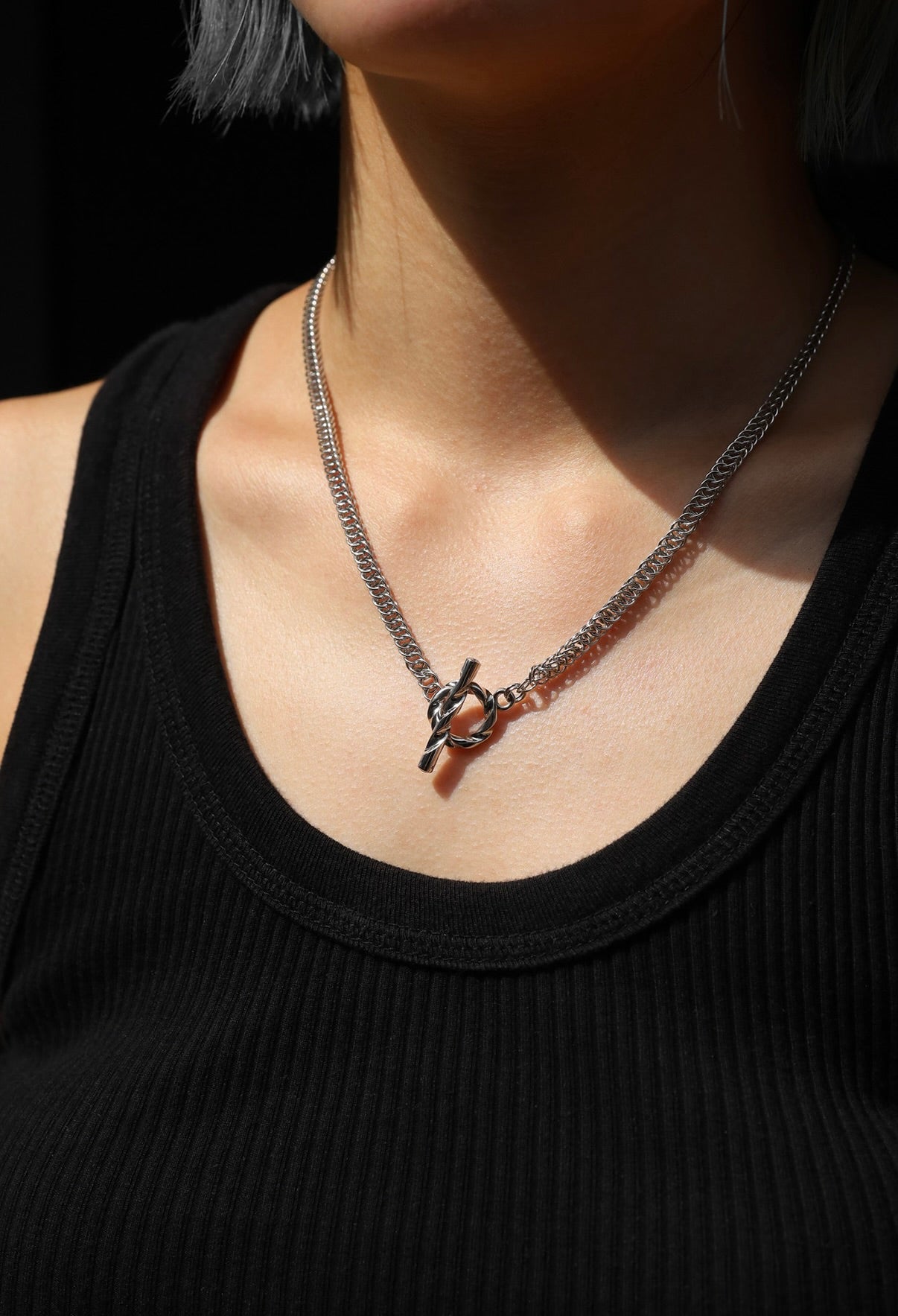 Deep Necklace_WG × White Dia 0.10ct