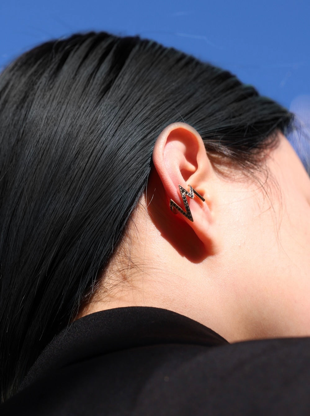 Noise Ear Cuff_YG × Black Dia 0.40ct