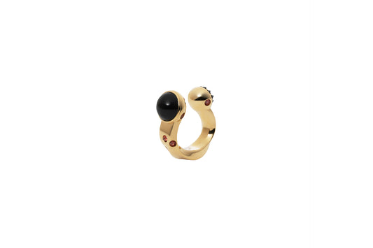 Stash Ear Cuff_SV925 × Black Onyx × Black Dia 0.11ct