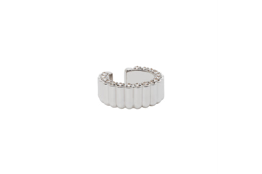 Pile Ear Cuff_WG × White Dia 0.17ct