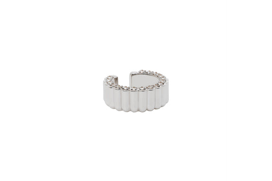 Pile Ear Cuff_WG × White Dia 0.17ct