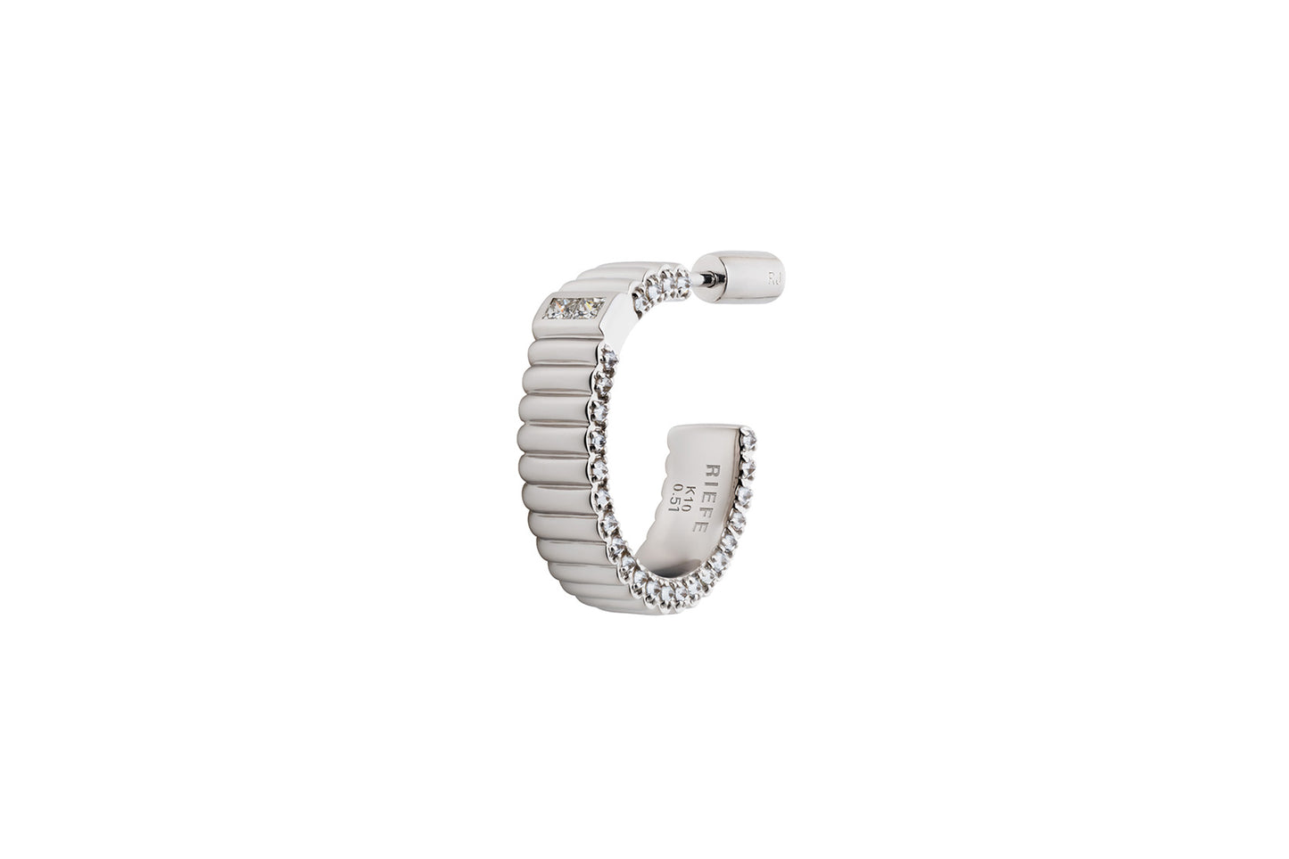Pile Earring_WG × White Dia 0.51ct