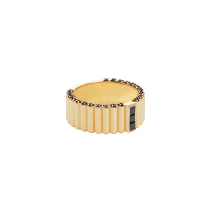 Pile Ring_YG × Black Dia 0.42ct