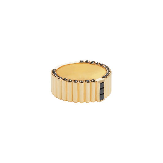 Pile Ring_YG × Black Dia 0.42ct