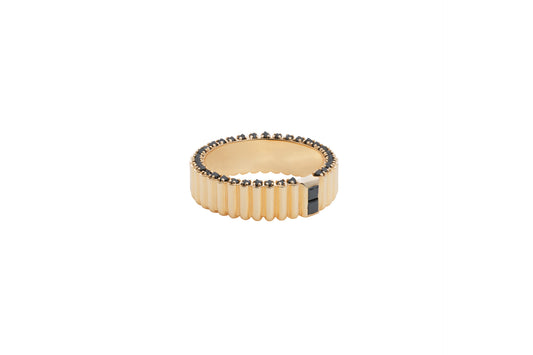 Pile Ring_YG × Black Dia 0.41ct