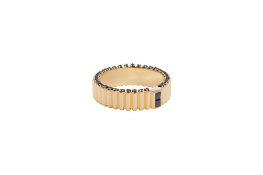 Pile Ring_YG × Black Dia 0.41ct