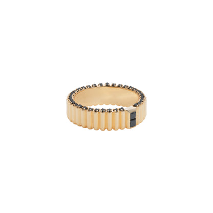 Pile Ring_YG × Black Dia 0.41ct