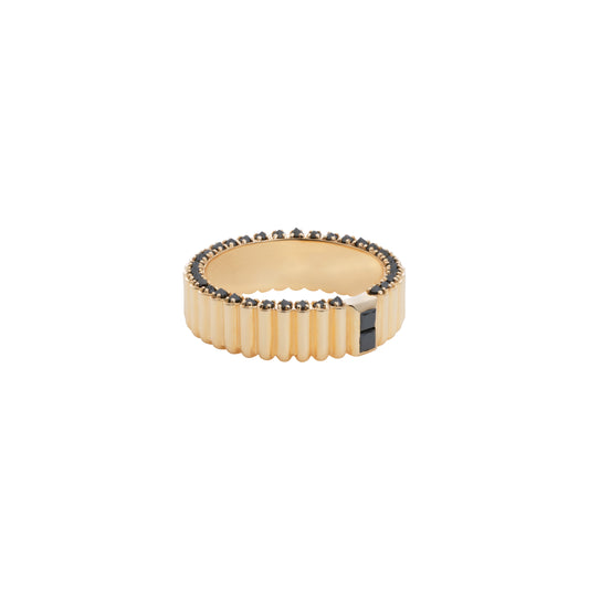 Pile Ring_YG × Black Dia 0.41ct