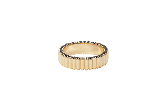 Pile Ring_YG × Black Dia 0.30ct