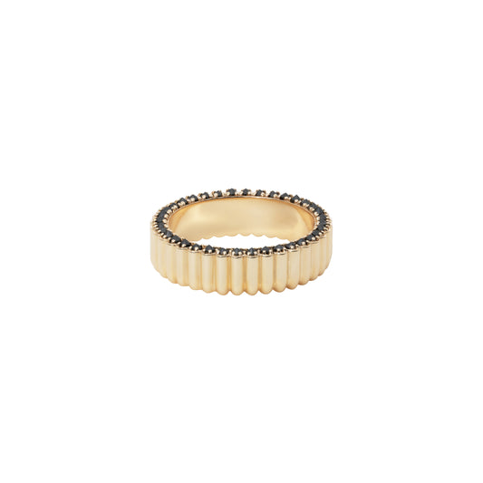 Pile Ring_YG × Black Dia 0.30ct