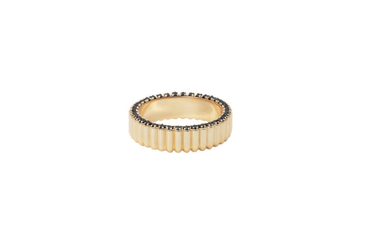 Pile Ring_YG × Black Dia 0.30ct