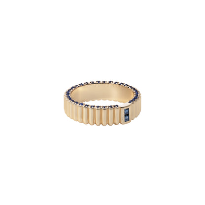 Pile Ring_YG × Blue Sapphire