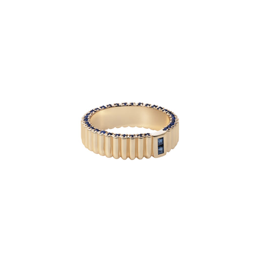 Pile Ring_YG × Blue Sapphire