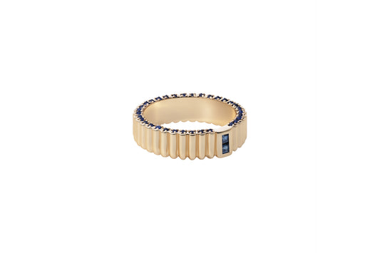 Pile Ring_YG × Blue Sapphire