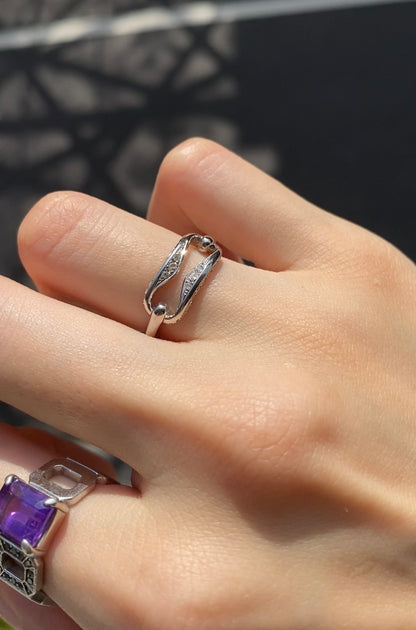 Thorn Ring_SV925 × White Dia 0.14ct