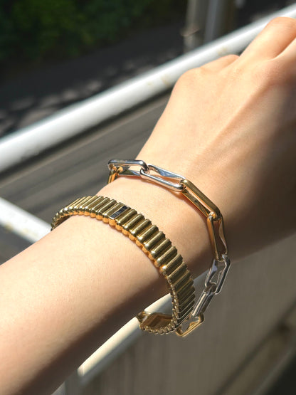 Bicolor Thorn Bracelet_SV925