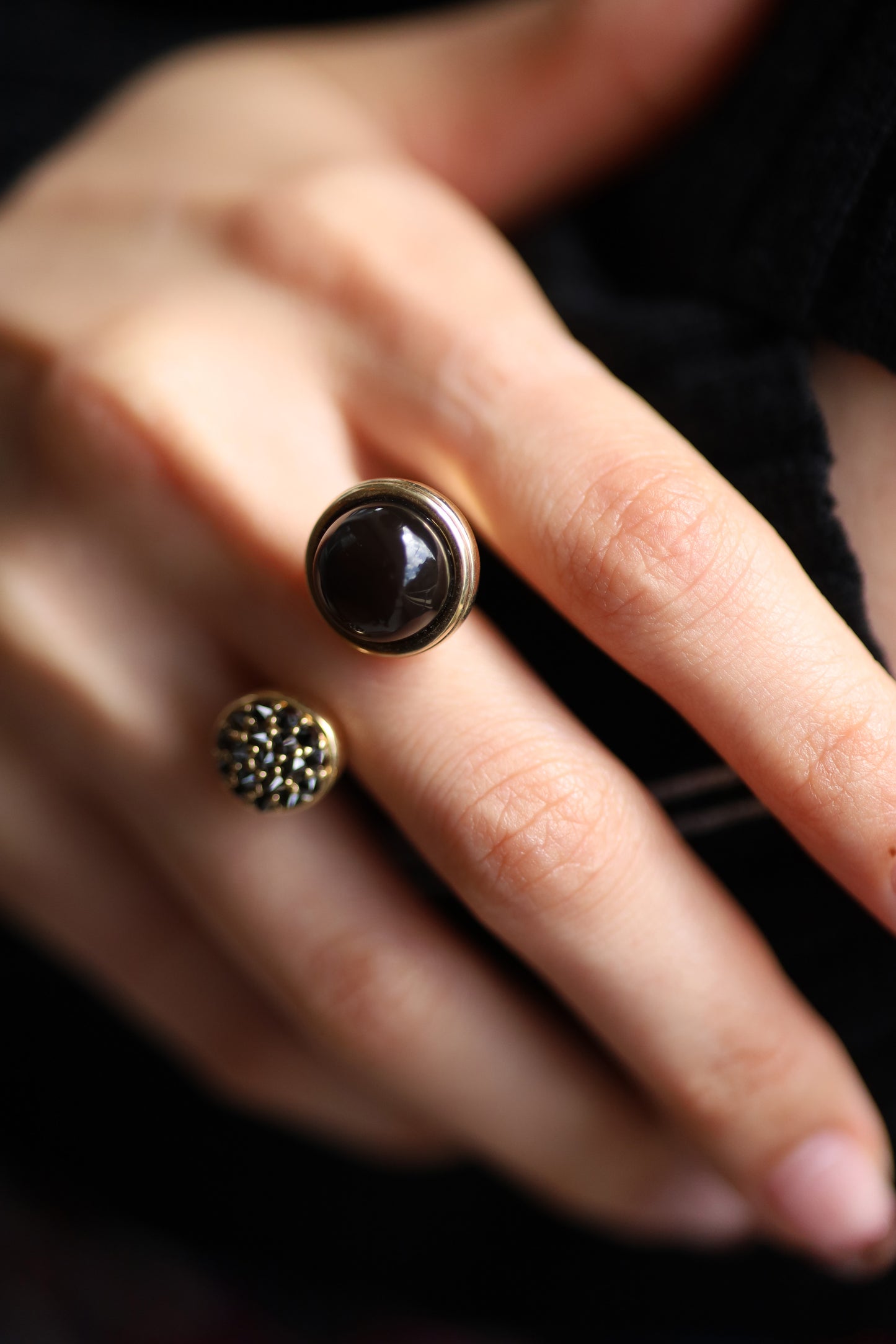 Celeste Ring_SV925 × Black Onyx × Black Dia 0.82ct