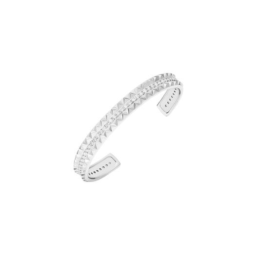 Rugged Combo Bangle_SV925 × White Dia