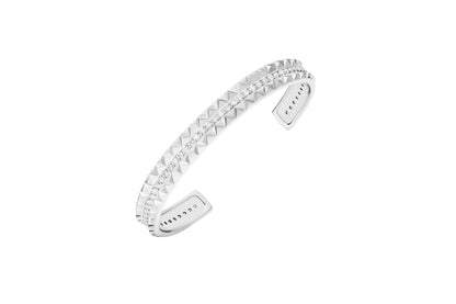 Rugged Combo Bangle_SV925 × White Dia