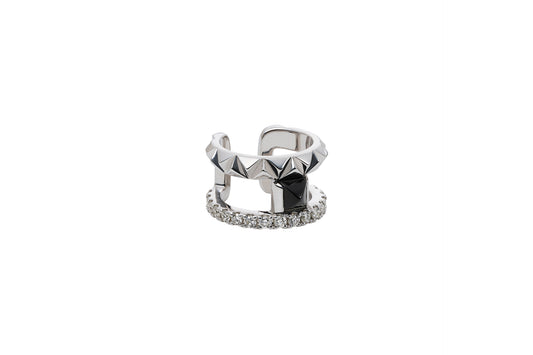 Rugged Luxe Ear Cuff_WG × Black Onyx