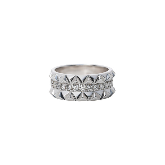 Rugged Combo Ring_WG × White Dia 0.50ct