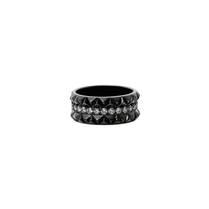 Rugged Combo Ring_SV925 × White Dia 0.50ct