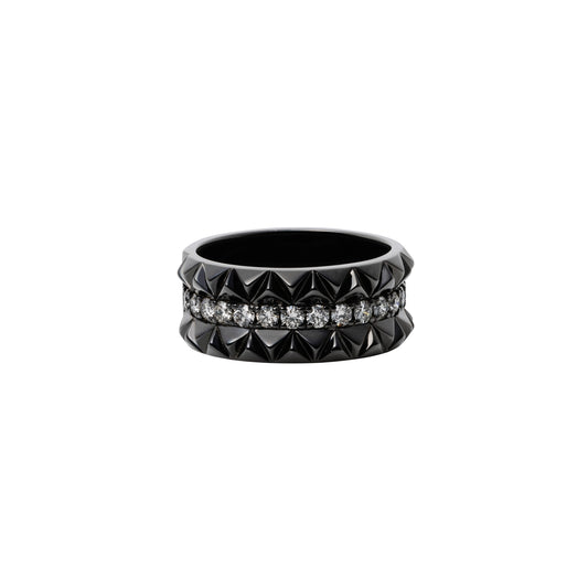 Rugged Combo Ring_SV925 × White Dia 0.50ct