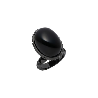 Rugged Tablet Ring_SV925 × Black Onyx