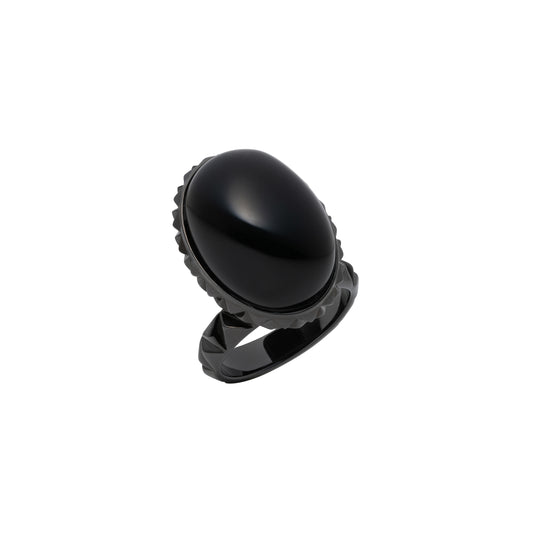 Rugged Tablet Ring_SV925 × Black Onyx