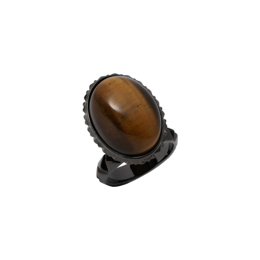 Rugged Tablet Ring_SV925 × Tiger Eye