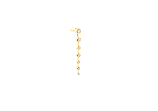 7 Drops Earring_YG × White Dia 0.25ct