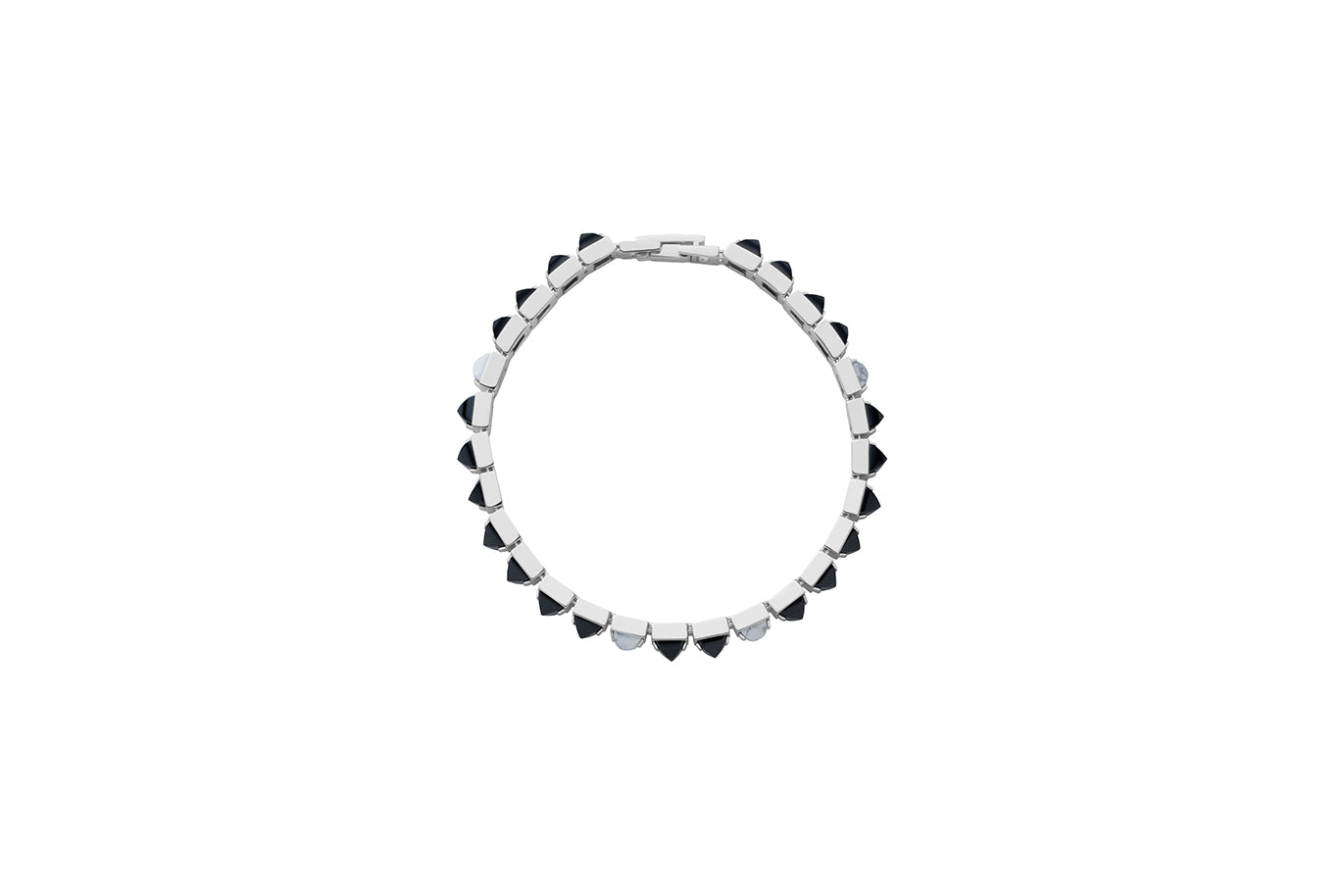 Arc Bracelet_SV925 × Black Spinel × Howlite