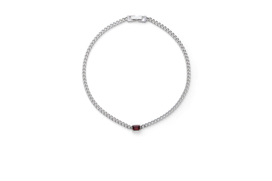 Incomplete Necklace_SV925 × Garnet