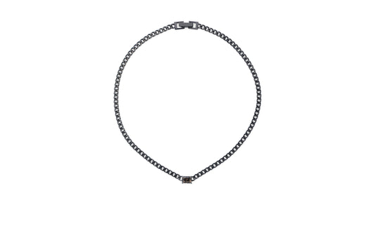 Incomplete Necklace_SV925 × Smoky Quartz