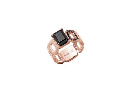 Incomplete Ring_PG × Black Spinel × Black Dia 0.10ct