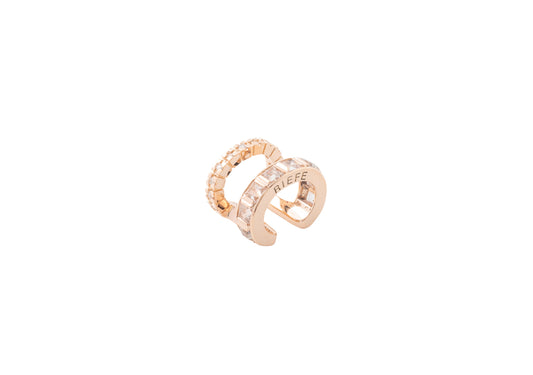 Alignment Ear Cuff_PG × White Topaz