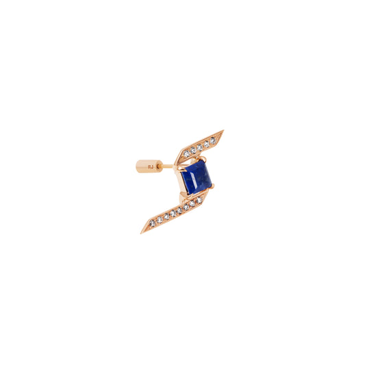Offset Earring_PG × Lapis Lazuli × White Dia(optional)