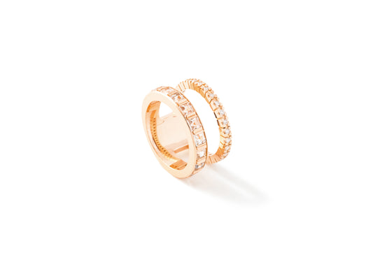 Alignment Ring_PG × White Topaz