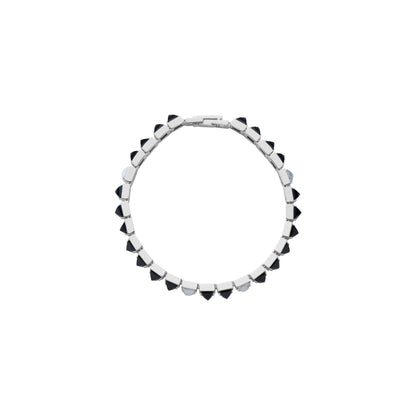 Arc Bracelet_SV925 × Black Spinel × Howlite