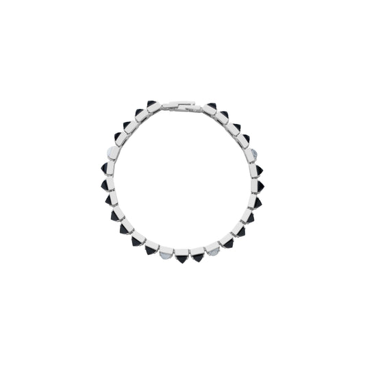 Arc Bracelet_SV925 × Black Spinel × Howlite