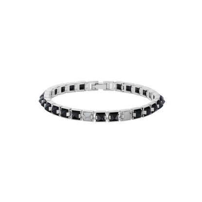 Arc Bracelet_SV925 × Black Spinel × Howlite