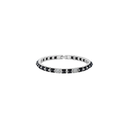 Arc Bracelet_SV925 × Black Spinel × Howlite