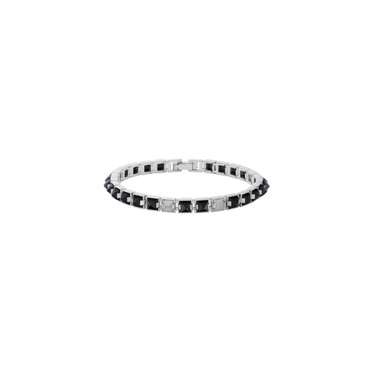 Arc Bracelet_SV925 × Black Spinel × Howlite
