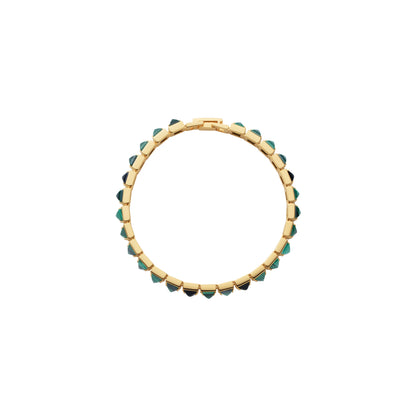 Arc Bracelet_SV925 × Malachite × Black Onyx