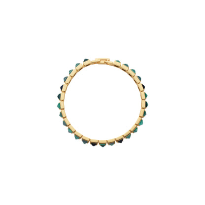 Arc Bracelet_SV925 × Malachite × Black Onyx