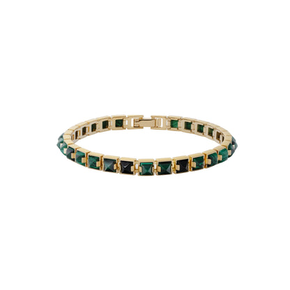 Arc Bracelet_SV925 × Malachite × Black Onyx