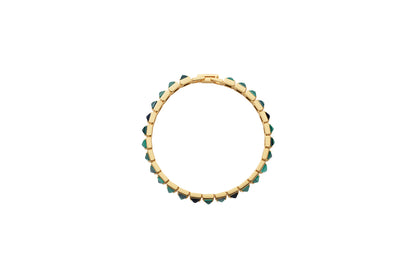 Arc Bracelet_SV925 × Malachite × Black Onyx