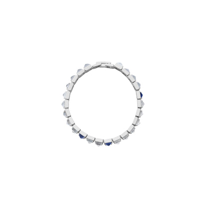 Arc Bracelet_SV925 × Iolite × Crystal
