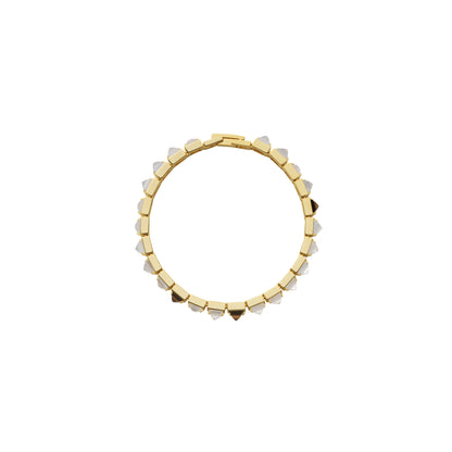 Arc Bracelet_SV925 × Smoky Quartz × Moon Stone