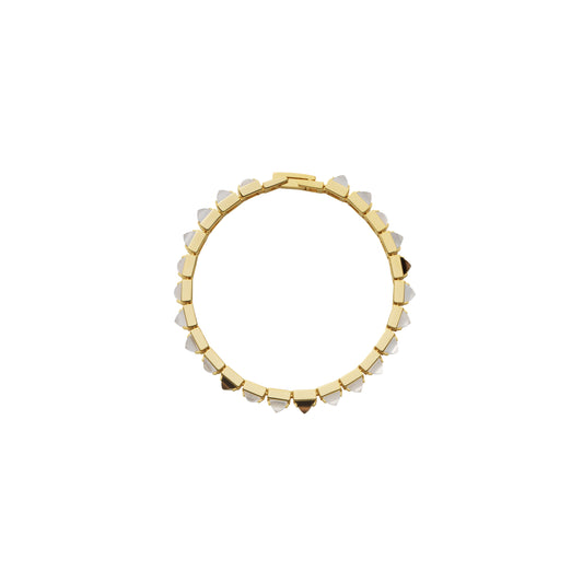 Arc Bracelet_SV925 × Smoky Quartz × Moon Stone